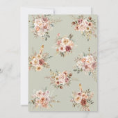 Fall Elegant Floral Baby Shower 招待状 (裏面)