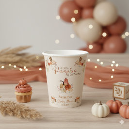 Fall Elegant Rustic Terracotta Baby Shower 紙コップ