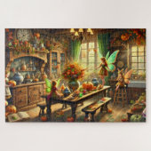 Fall Fairies Enchanting Kitchen Gathering Puzzle ジグソーパズル (横)