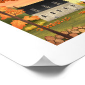 Fall Farmhouse Autumn Pumpkin Art Print ポスター (角)