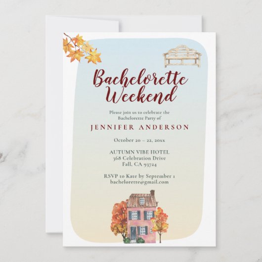 Fall favorites Rustic Bachelorette Weekend  招待状 (正面)