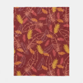 Fall Feathers Fleece フリースブランケット (正面)