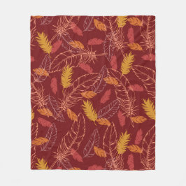 Fall Feathers Fleece フリースブランケット