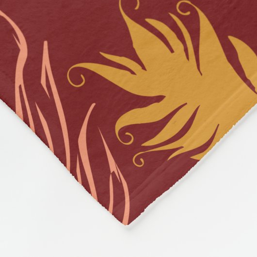 Fall Feathers Fleece フリースブランケット (角)