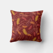 Fall Feathers Throw Pillow クッション (裏面)