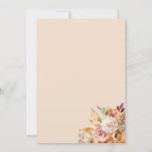 Fall Floral Bow Baby Shower Invitation 招待状 (裏面)