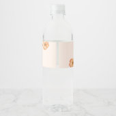 Fall Floral Elegant Orange Pumpkin Baby Shower ペットボトルラベル (裏面)