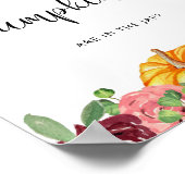 Fall floral guess how many pumpkins poster ポスター (角)