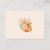  Fall Floral Orange Baby Shower Books For Baby エンクロージャーカード (裏面)