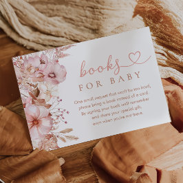 Fall Floral Pumpkin Baby Shower Books for Baby エンクロージャーカード