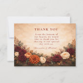 Fall Floral Romance Wedding サンキューカード (正面)