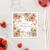 Fall Floral Thanksgiving  スタンダードカクテルナプキン (インサイチュ)