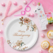 Fall Floral Thanksgiving  ペーパープレート (パーティー)
