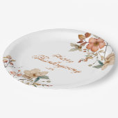 Fall Floral Thanksgiving  ペーパープレート (アングル)