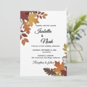 Fall Floral Wedding Invitation 招待状 (スタンド正面)