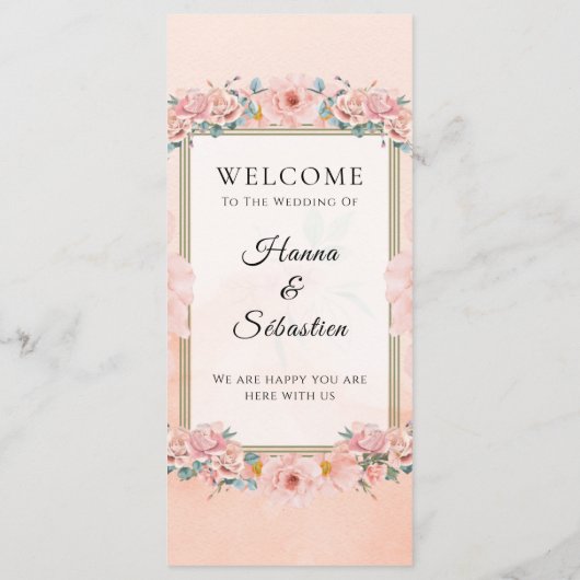 Fall Floral  Wedding Menu メニュー (裏面)