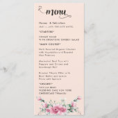 Fall Floral  Wedding Menu メニュー (正面)