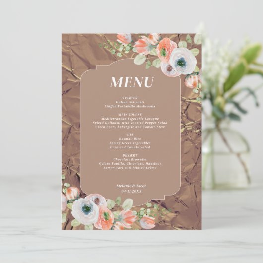 Fall Floral Wedding Menu メニュー (スタンド正面)