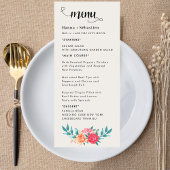 Fall Floral Wedding Menu メニュー
