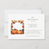 Fall Flowers and Pumpins Details Enclosure Card 出欠カード (正面)