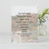 Fall Foliage Along Rock Cliff Nature  招待状 (スタンド正面)