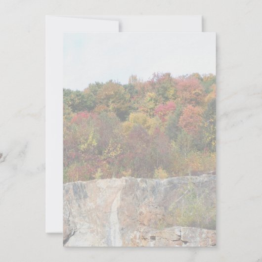 Fall Foliage Along Rock Cliff Nature  招待状 (裏面)