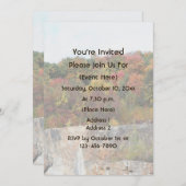 Fall Foliage Along Rock Cliff Nature  招待状 (正面/裏面)