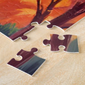 Fall Foliage | Autumn Leaves Watercolor Nature ジグソーパズル (側面)