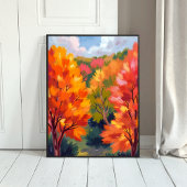 Fall Foliage | Autumn Leaves Watercolor Nature ポスター