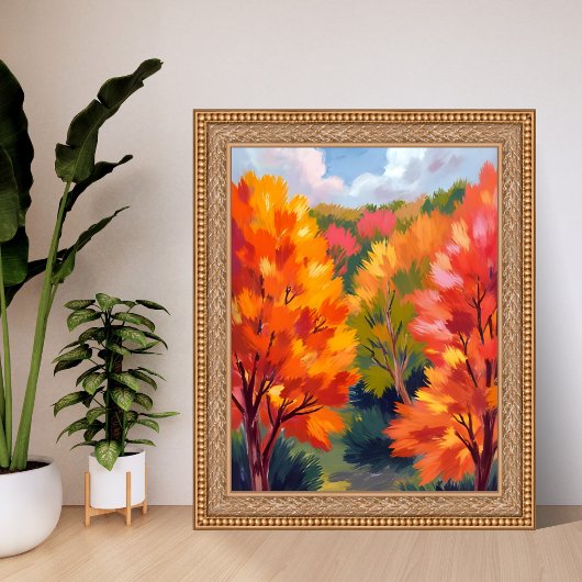 Fall Foliage | Autumn Leaves Watercolor Nature ポスター