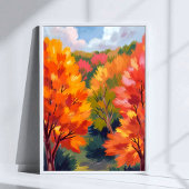 Fall Foliage | Autumn Leaves Watercolor Nature ポスター