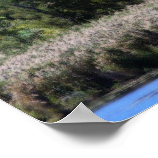 Fall Foliage Bordering A Marsh Orton Effect ポスター (角)