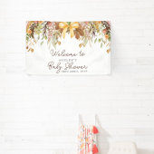 Fall Foliage Floral Baby Shower Welcome 横断幕 (インサイチュ)