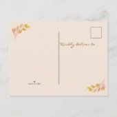 Fall Foliage Moving Announcement Postcard 案内ポストカード (裏面)