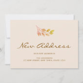 Fall Foliage New Address Moving Announcement 案内状 (正面)