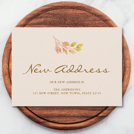 Fall Foliage New Address Moving Announcement 案内状