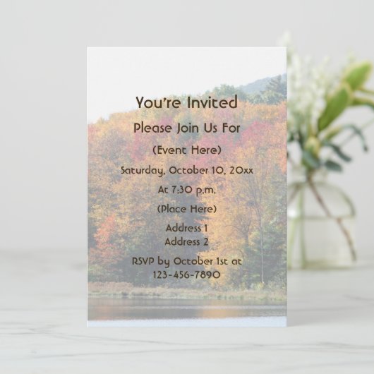 Fall Foliage Pond Nature  招待状 (スタンド正面)