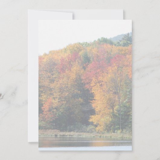 Fall Foliage Pond Nature  招待状 (裏面)