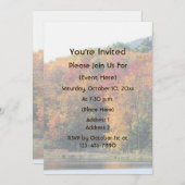 Fall Foliage Pond Nature  招待状 (正面/裏面)