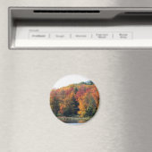 Fall Foliage Pond Nature Photography  マグネット (インサイチュ (食洗機))