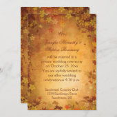 Fall Foliage Reception-Only Wedding Celebration 招待状 (正面/裏面)