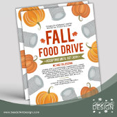 Fall Food Drive Pumpkins & Cans Frame Donation チラシ