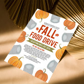Fall Food Drive Pumpkins & Cans Frame Donation チラシ