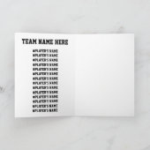 Fall Football Cards Thank You Coach From The Team カード (内部)