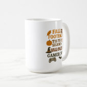Fall Football Tis The Season Halloween Gamer Day コーヒーマグカップ (正面右)