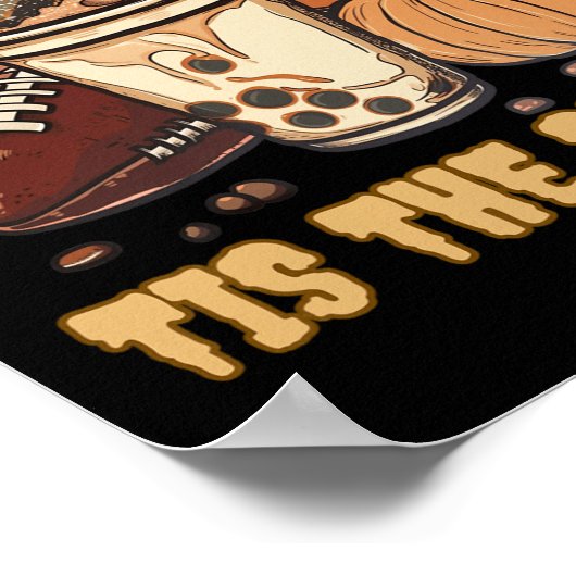 Fall Footbyll Pumpkin Maple Leaf Kids Men Boys Tha ポスター (角)