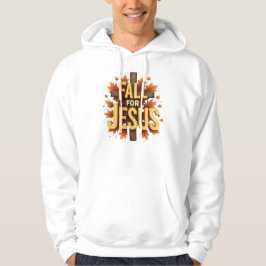 Fall For Jesus Cross with Autumn Leaves Design パーカ