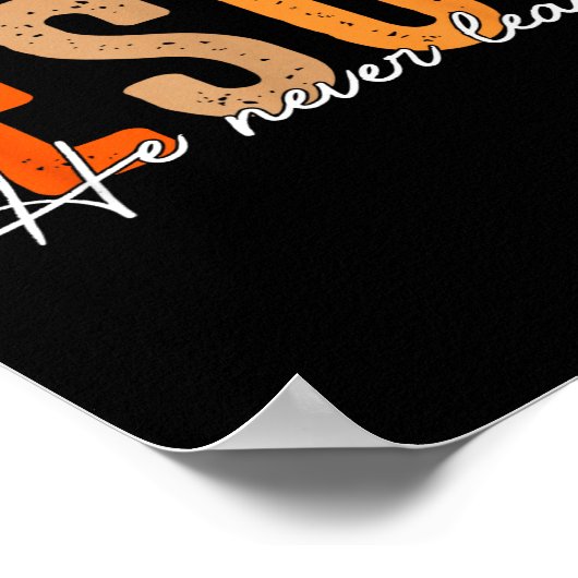 Fall For Jesus He Never Leaves Leaves Autumn Chris ポスター (角)