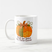 Fall For Jesus He Never Leaves Pumpkin Autumn Chri コーヒーマグカップ (左)