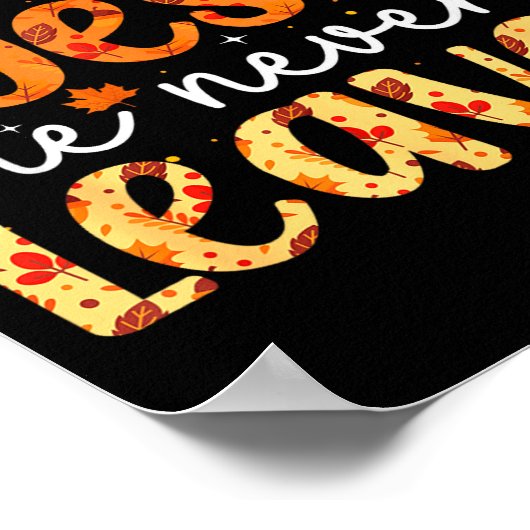 Fall For Jesus He Never Leaves Retro Autumn Thanks ポスター (角)